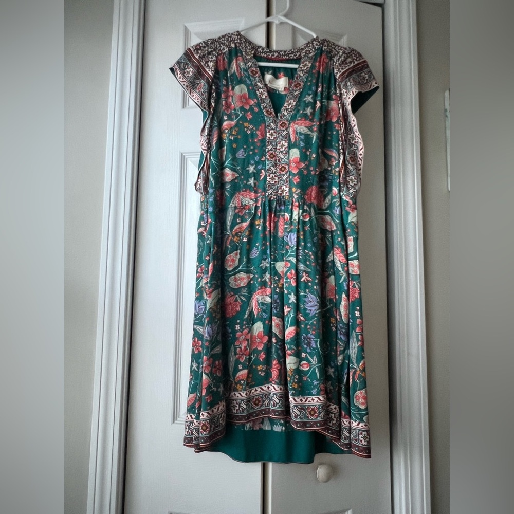 NWT Anthropologie Zenia Floral Mini Dress Size XS